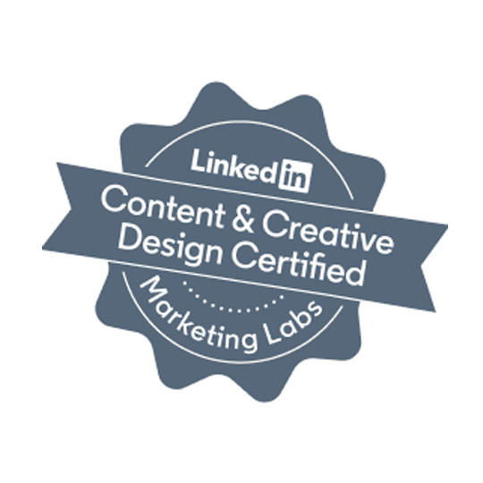 LinkedIn Marketing Labs &mdash; Content & Creative Design badge